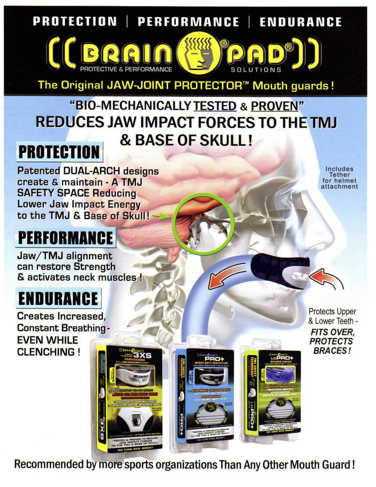 Brain Pad Double Guard Black Junior Mouthpiece